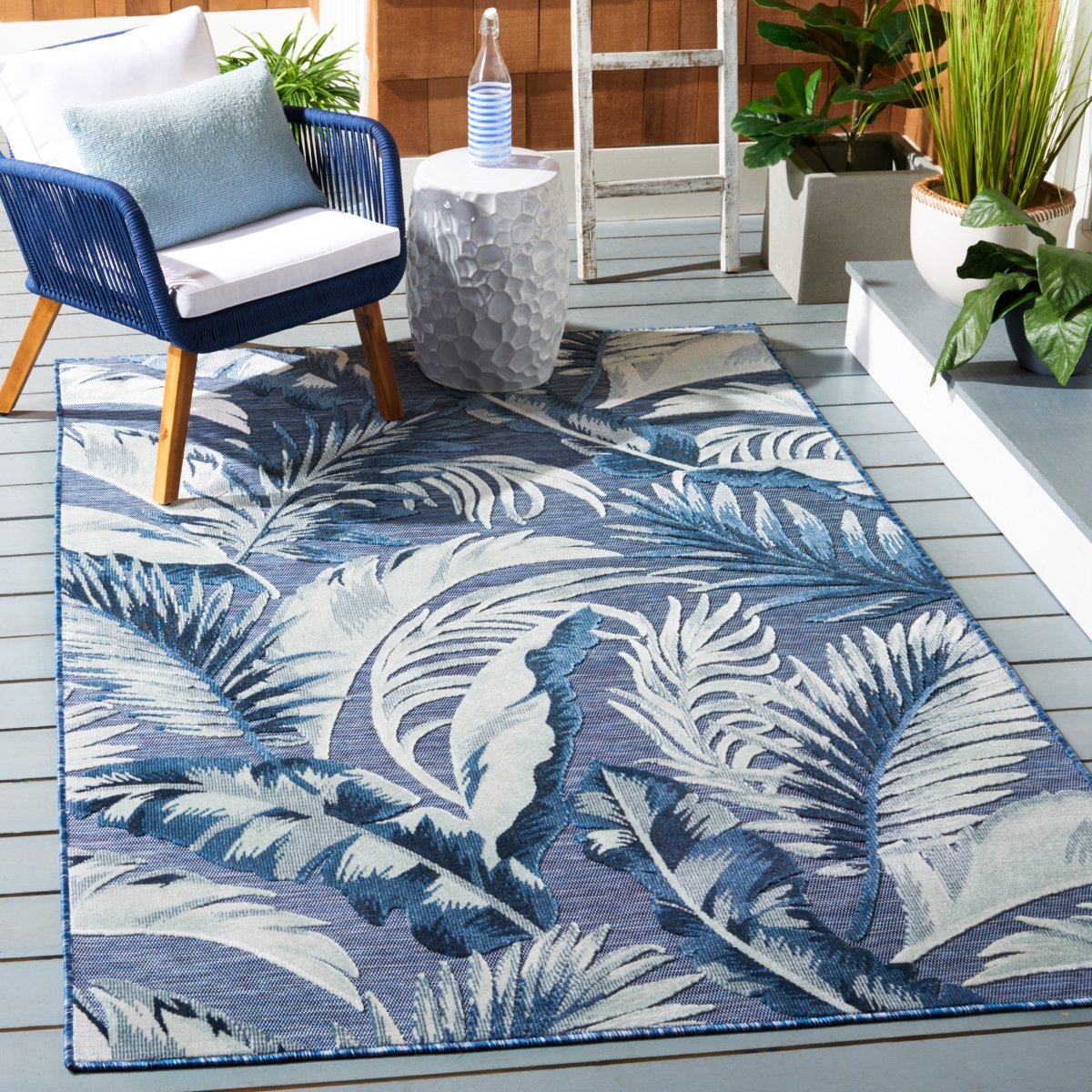 Safavieh Cabana Cbn452H Black/Grey Rug.