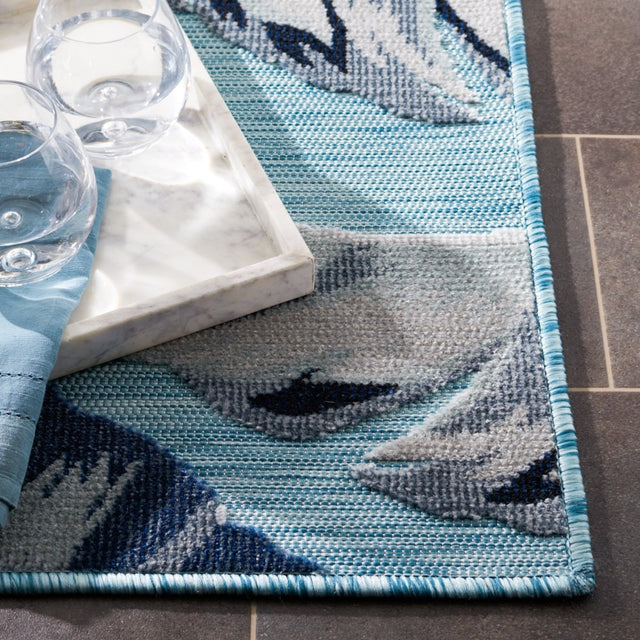 Safavieh Cabana Cbn452J Aqua/Navy Rug.