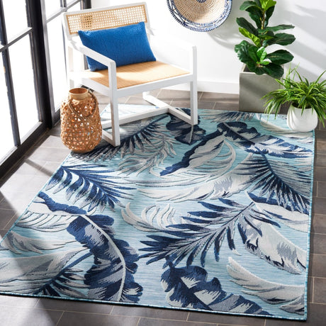 Safavieh Cabana Cbn452J Aqua/Navy Rug.