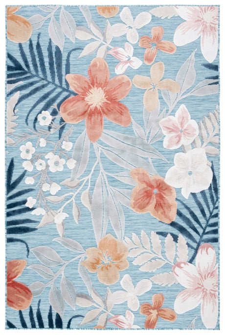 Safavieh Cabana Cbn454J Aqua/Rust Rug.