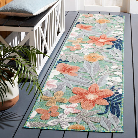 Safavieh Cabana Cbn454Y Green/Rust Rug.