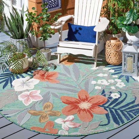 Safavieh Cabana Cbn454Y Green/Rust Rug.