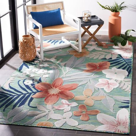 Safavieh Cabana Cbn454Y Green/Rust Rug.