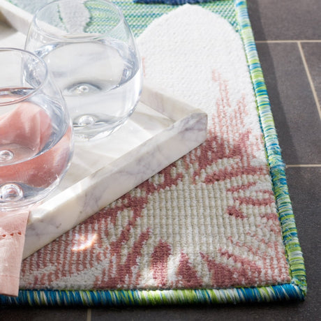 Safavieh Cabana Cbn454Y Green/Rust Rug.
