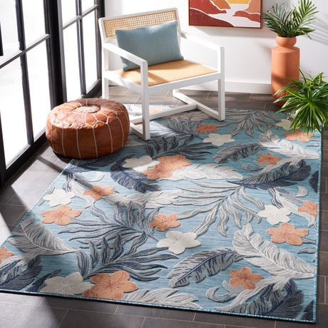 Safavieh Cabana Cbn456M Blue/Grey Rug.