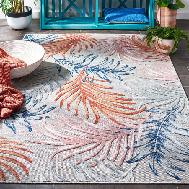 Safavieh Cabana Cbn458F Grey/Rust Rug - Safavieh - cbn458f - 7r