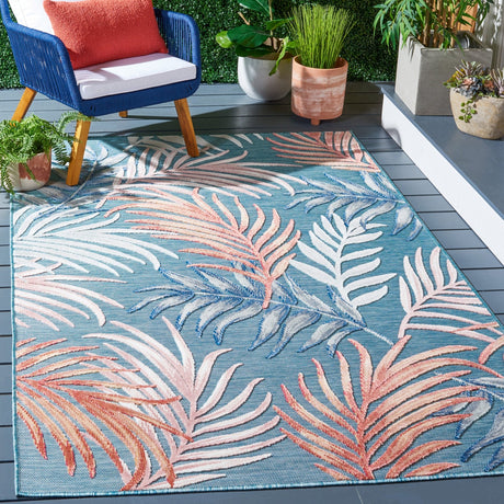 Safavieh Cabana Cbn458M Blue/Rust Rug - Safavieh - cbn458m - 4