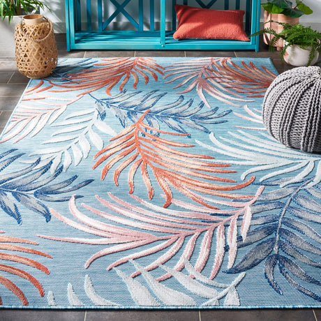 Safavieh Cabana Cbn458M Blue/Rust Rug - Safavieh - cbn458m - 7r