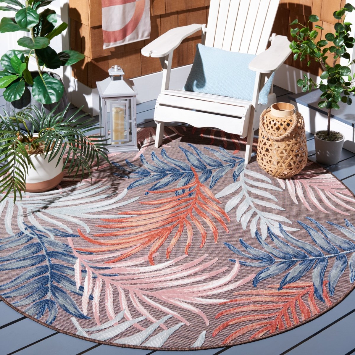 Safavieh Cabana Cbn458T Brown/Blue Rug.