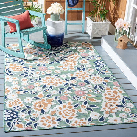Safavieh Cabana Cbn485N Green/Navy Rug - Safavieh - cbn485n - 4