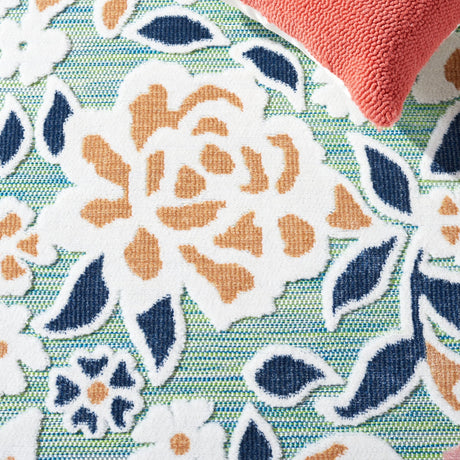 Safavieh Cabana Cbn485N Green/Navy Rug - Safavieh - cbn485n - 7r