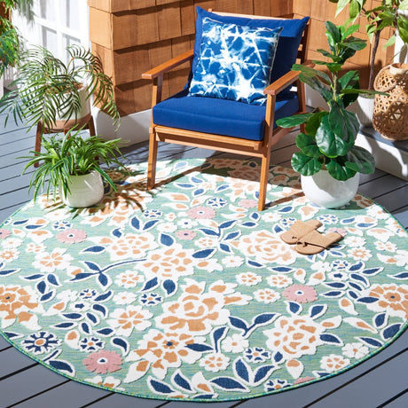 Safavieh Cabana Cbn485N Green/Navy Rug - Safavieh - cbn485n - 7r