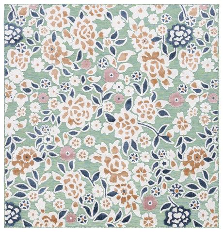 Safavieh Cabana Cbn485N Green/Navy Rug - Safavieh - cbn485n - 7sq
