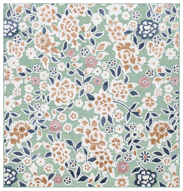 Safavieh Cabana Cbn485N Green/Navy Rug - Safavieh - cbn485n - 7sq