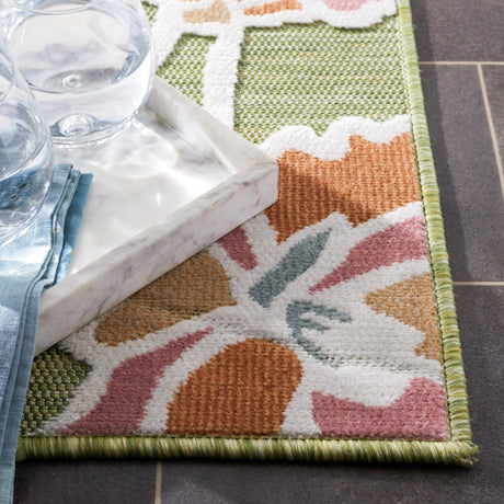 Safavieh Cabana Cbn486Y Green/Pink Rug - Safavieh - cbn486y - 7r