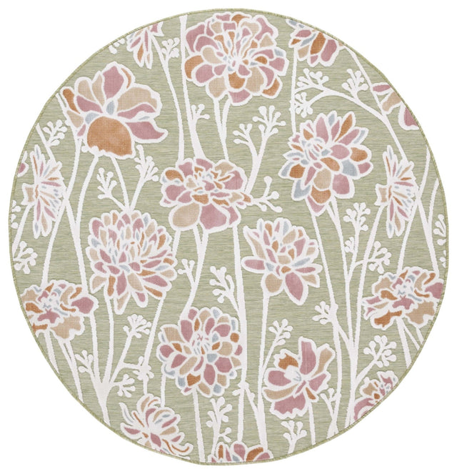 Safavieh Cabana Cbn486Y Green/Pink Rug - Safavieh - cbn486y - 7r