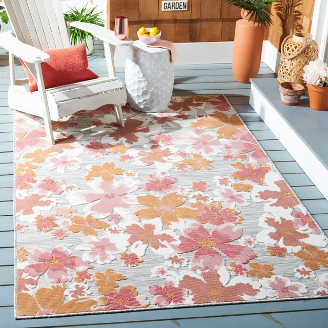 Safavieh Cabana Cbn488U Grey/Rose Rug - Safavieh - cbn488u - 4
