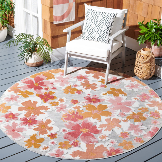 Safavieh Cabana Cbn488U Grey/Rose Rug - Safavieh - cbn488u - 7r