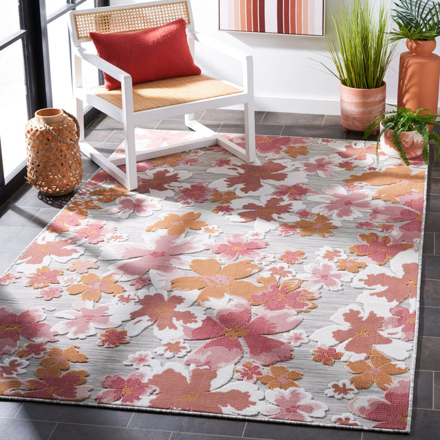 Safavieh Cabana Cbn488U Grey/Rose Rug - Safavieh - cbn488u - 7r