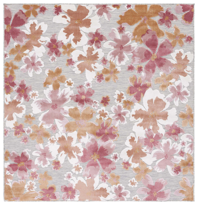 Safavieh Cabana Cbn488U Grey/Rose Rug - Safavieh - cbn488u - 7sq
