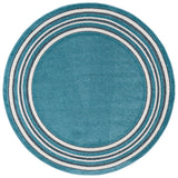 Safavieh Cabana 6'-7" x 6'-7" Rug in Turquoise / Ivory