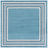 Safavieh Cabana 6'-7" x 6'-7" Rug in Turquoise / Ivory