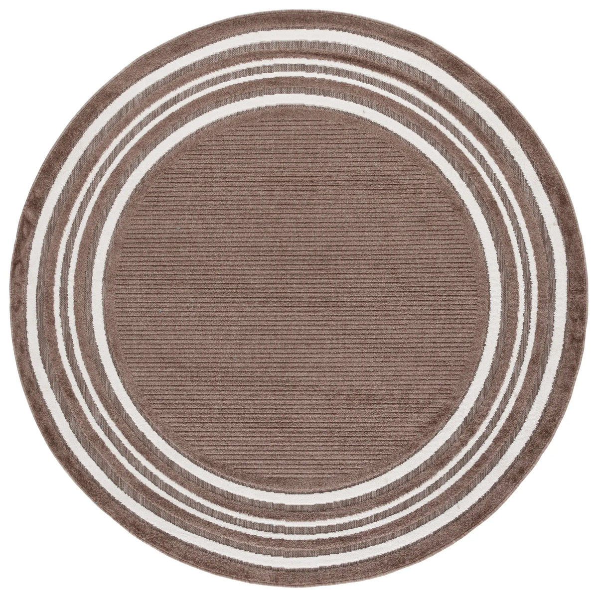 Safavieh Cabana 6'-7" x 6'-7" Rug in Brown / Ivory