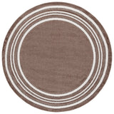 Safavieh Cabana 6'-7" x 6'-7" Rug in Brown / Ivory