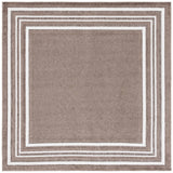 Safavieh Cabana 6'-7" x 6'-7" Rug in Brown / Ivory