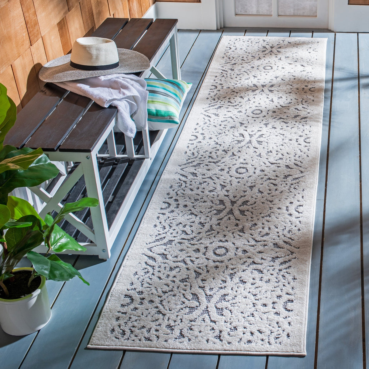 Safavieh Cabana Cbn662A Ivory/Grey Rug - Safavieh - cbn662a - 4