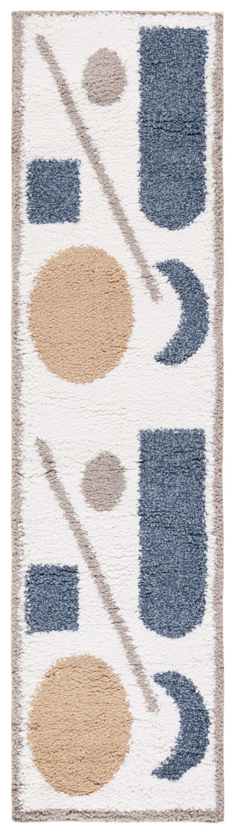 Safavieh Calico Shag Clc114A Ivory/Blue Rug - Safavieh - clc114a - 28
