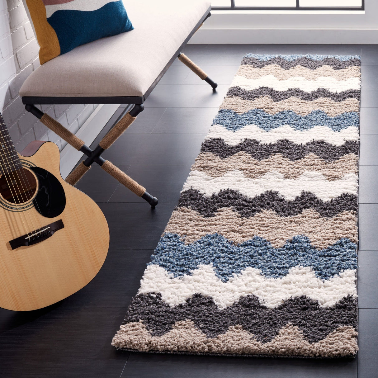 Safavieh Calico Shag Clc116Z Black/Taupe Rug - Safavieh - clc116z - 28