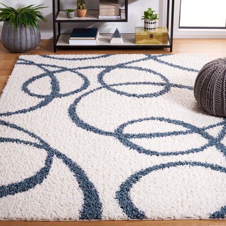 Safavieh Calico Shag Clc118A Ivory/Blue Rug - Safavieh - clc118a - 4