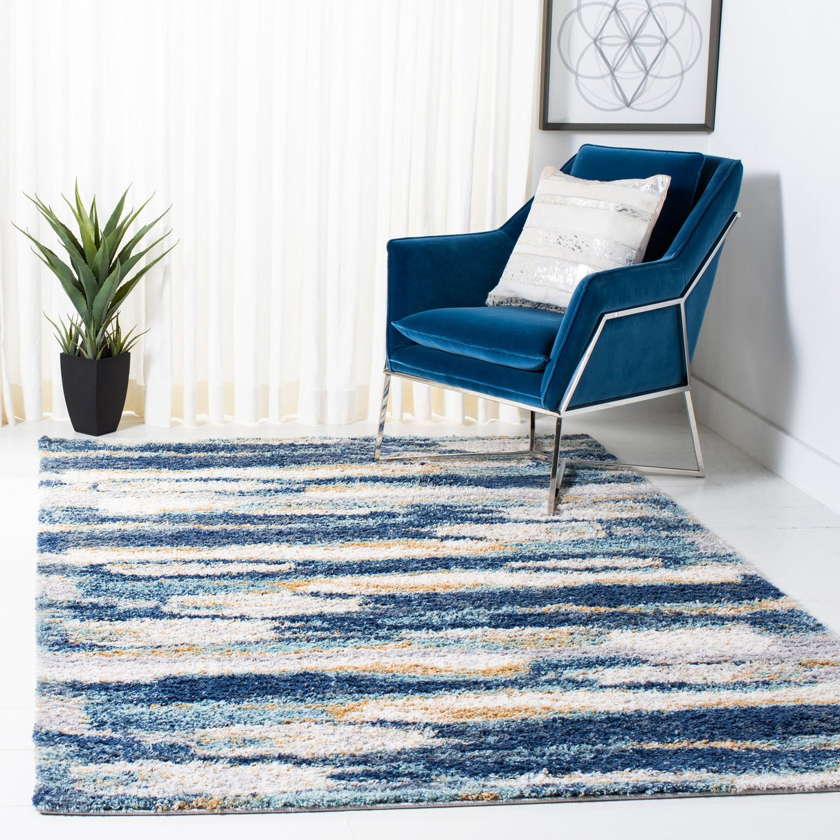 Safavieh Calista Cal108M Blue/Ivory Rugs - Safavieh - cal108m - 4