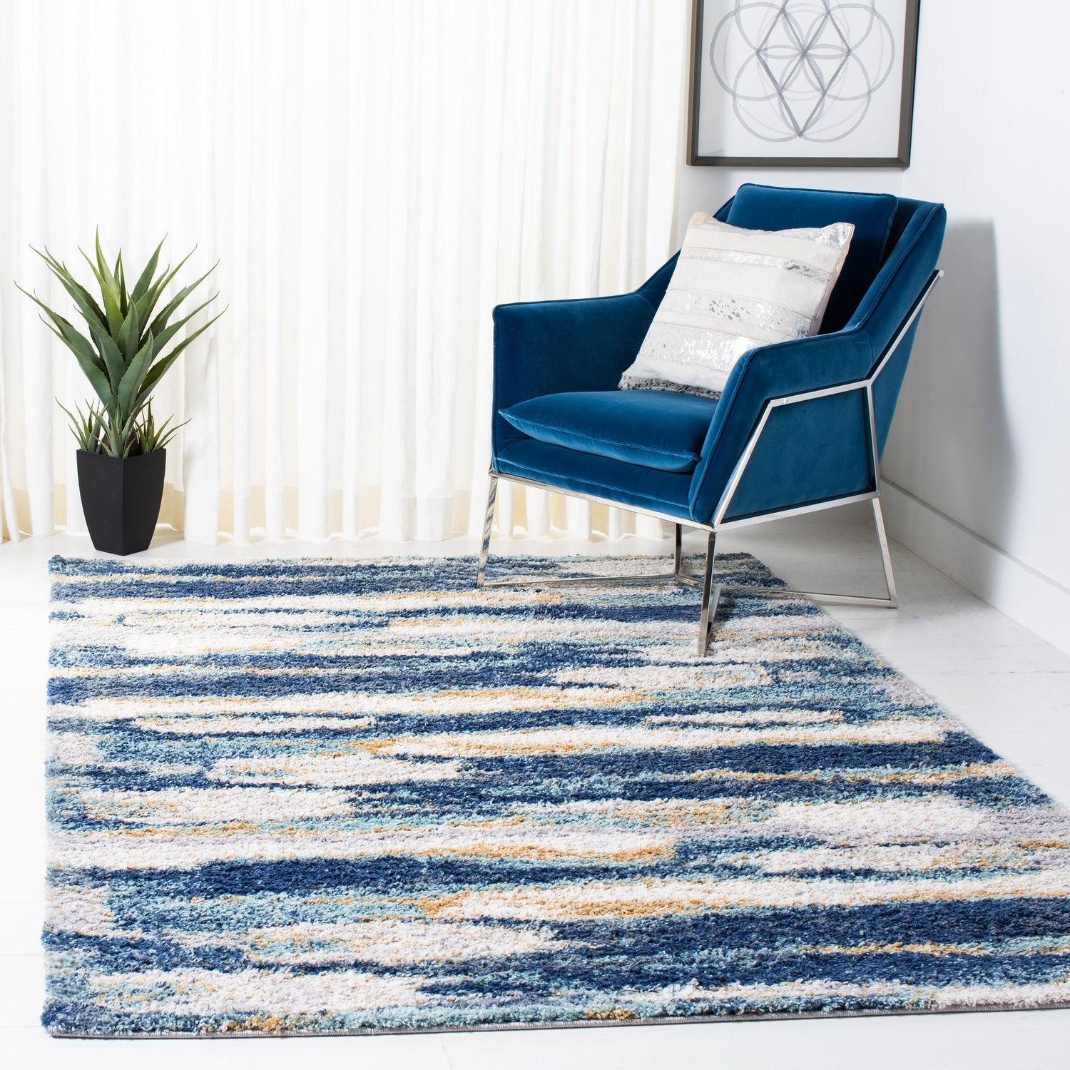 Safavieh Calista Cal108M Blue/Ivory Rugs - Safavieh - cal108m - 4