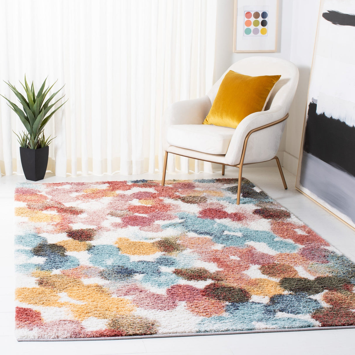 Safavieh Calista Cal118Q Red/Blue Rugs - Safavieh - cal118q - 4