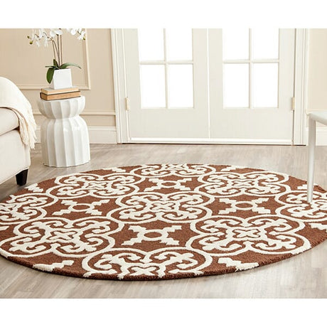 Safavieh Cambridge Cam133H Dark Brown / Ivory Rugs - Safavieh - cam133h - 6sq