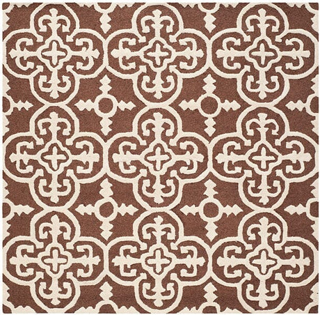 Safavieh Cambridge Cam133H Dark Brown / Ivory Rugs - Safavieh - cam133h - 6sq