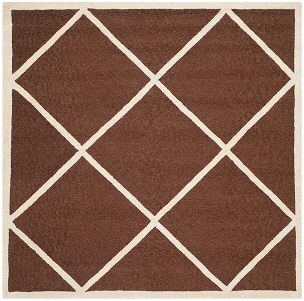 Safavieh Cambridge Cam136H Dark Brown / Ivory Rugs - Safavieh - cam136h - 6sq