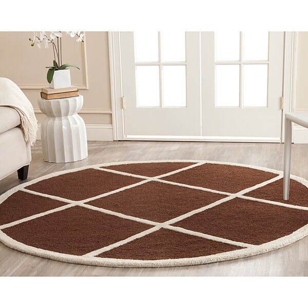 Safavieh Cambridge Cam136H Dark Brown / Ivory Rugs - Safavieh - cam136h - 6sq