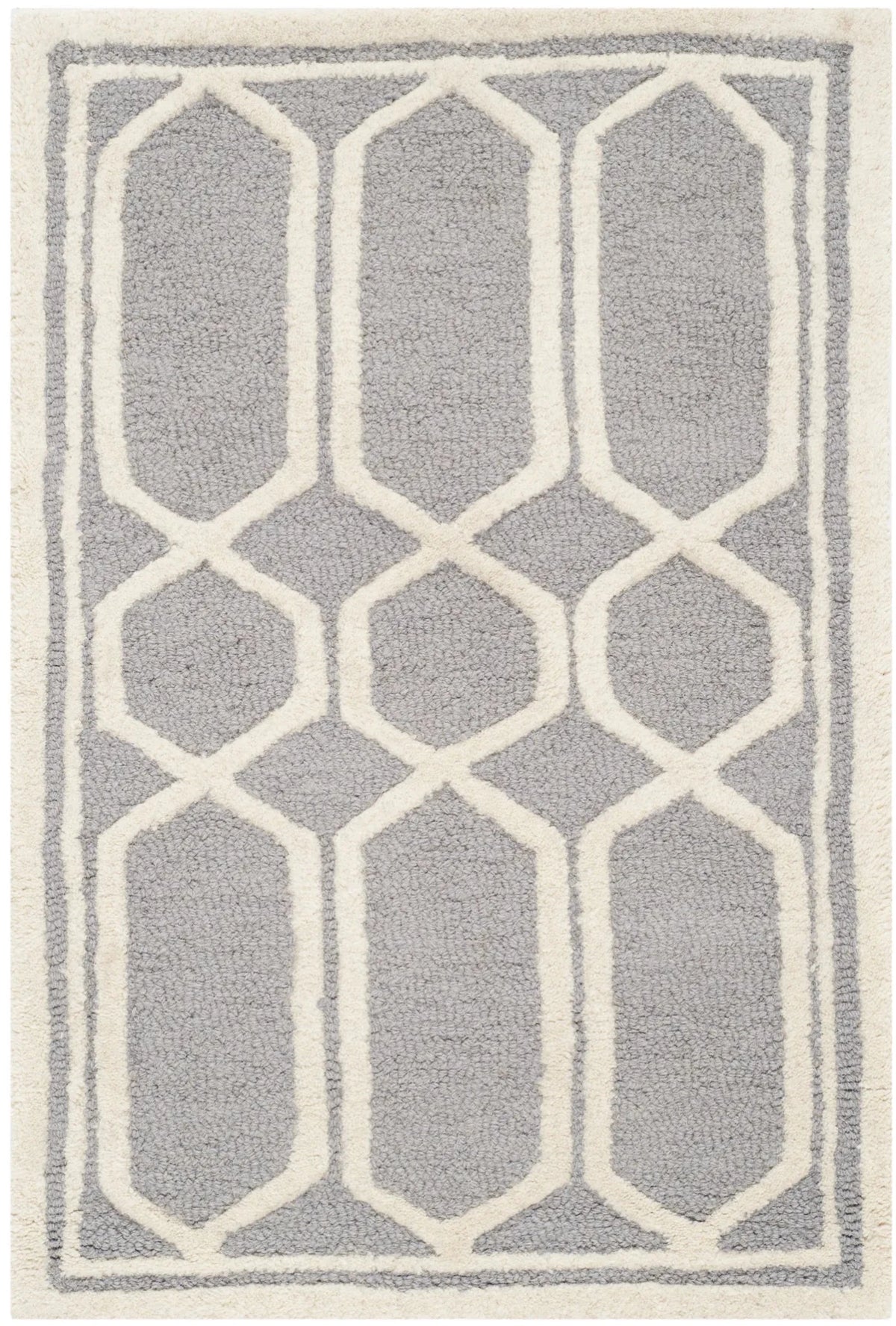 Safavieh Cambridge 2'-0" x 3'-0" Rug in Silver / Ivory
