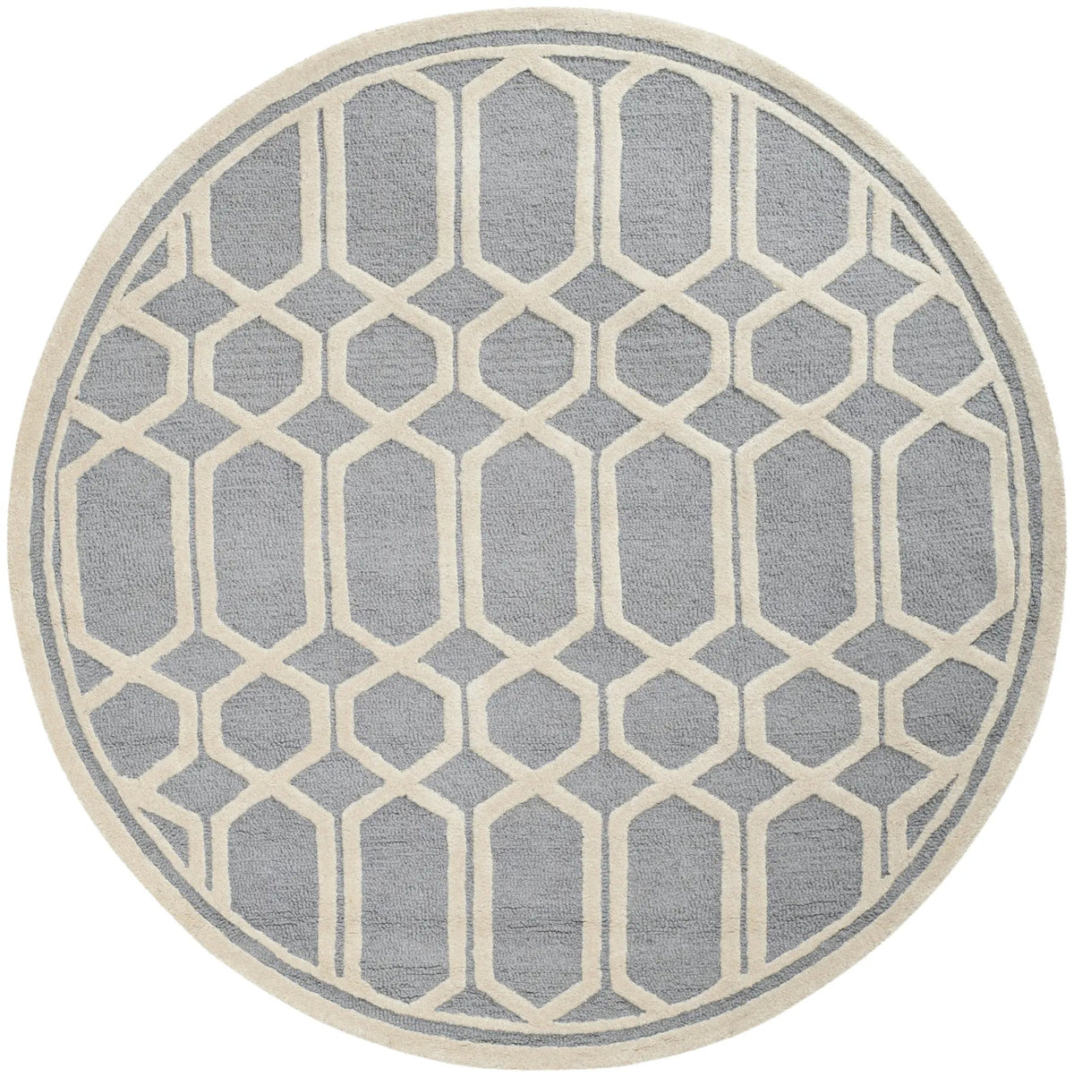 Safavieh Cambridge 6'-0" x 6'-0" Rug in Silver / Ivory