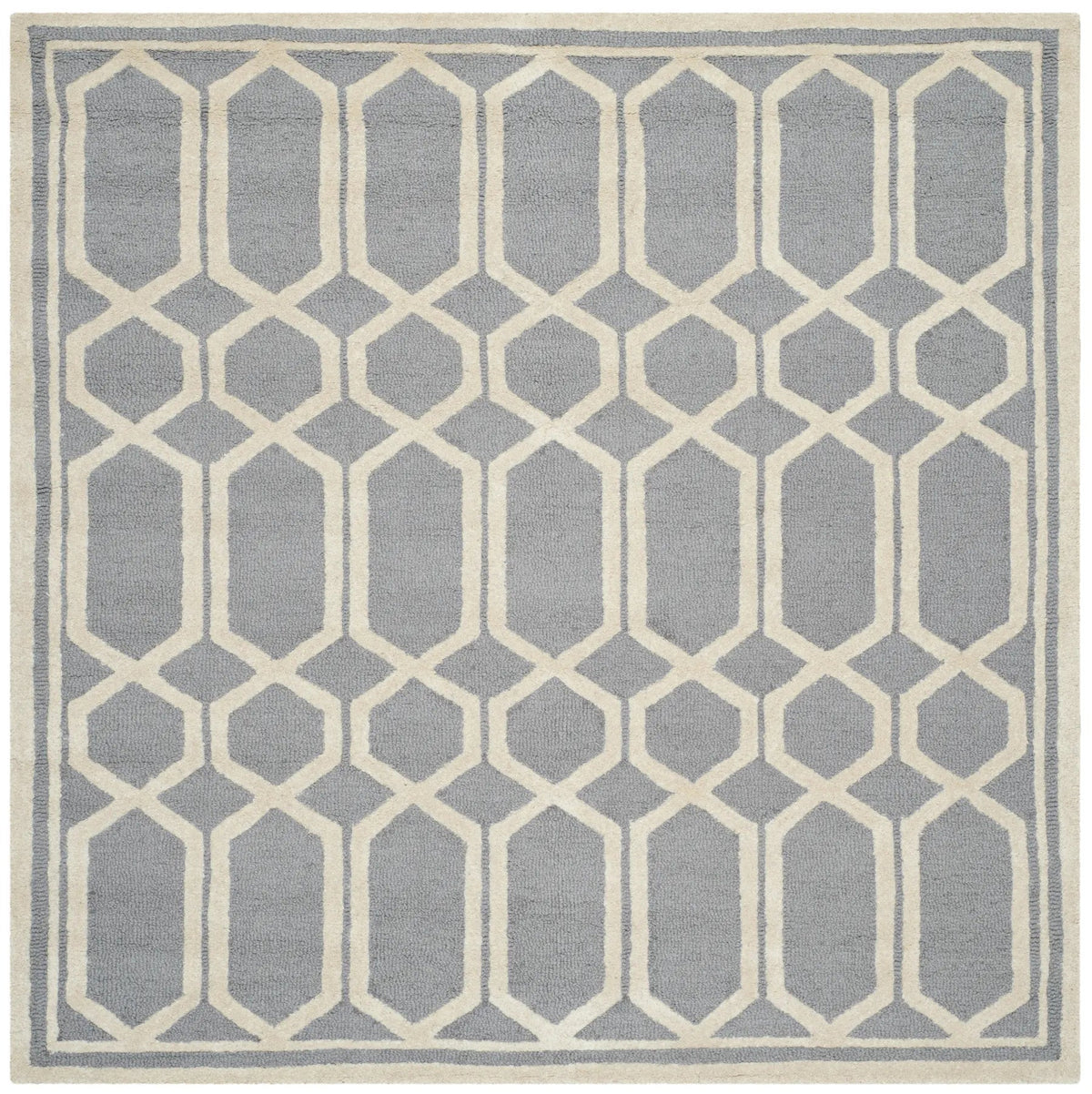 Safavieh Cambridge 6'-0" x 6'-0" Rug in Silver / Ivory