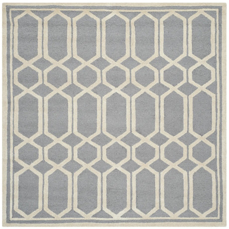 Safavieh Cambridge 6'-0" x 6'-0" Rug in Silver / Ivory
