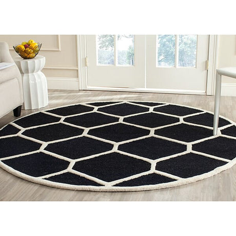 Safavieh Cambridge Cam144E Black / Ivory Rugs - Safavieh - cam144e - 6sq