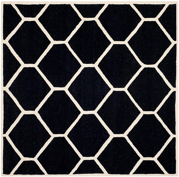 Safavieh Cambridge Cam144E Black / Ivory Rugs - Safavieh - cam144e - 6sq