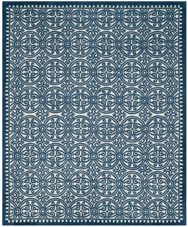 Safavieh Cambridge Cam232B Ivory/Navy Rug - Safavieh - cam232b - 4r