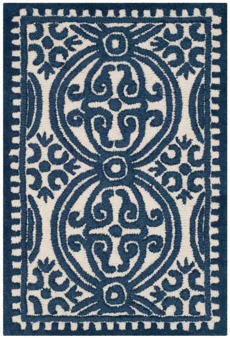 Safavieh Cambridge Cam232B Ivory/Navy Rug - Safavieh - cam232b - 4r