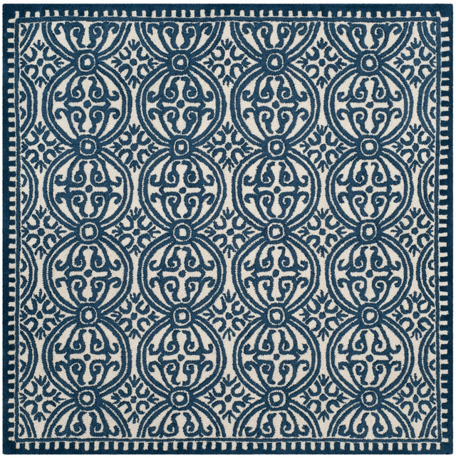 Safavieh Cambridge Cam232B Ivory/Navy Rug - Safavieh - cam232b - 6sq