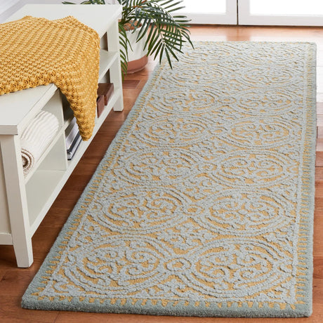 Safavieh Cambridge 2'-6" x 12'-0" Rug in Blue / Gold